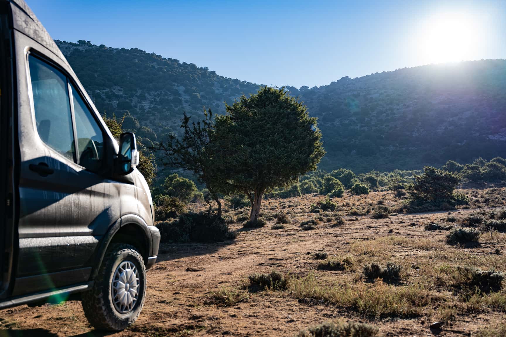 Traveling with the Ford Transit 4x4 conversion in Sardinia